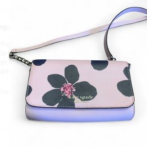 Kate Spade Lavender and Black Floral Crossbody Bag